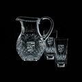 40 Oz. Medallion Crystal Pitcher & 2 Hiball Glasses